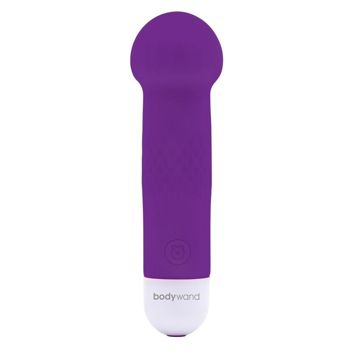 Purple handheld device with 'bodywand' branding on a white background
