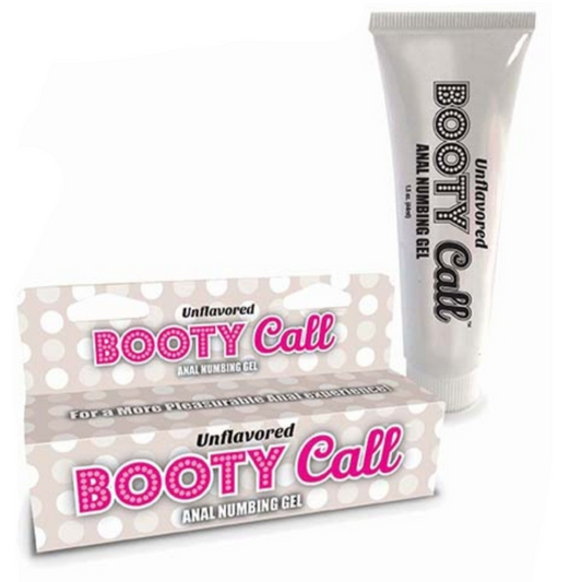Boozy Call anal numbing gel packaging on a white background