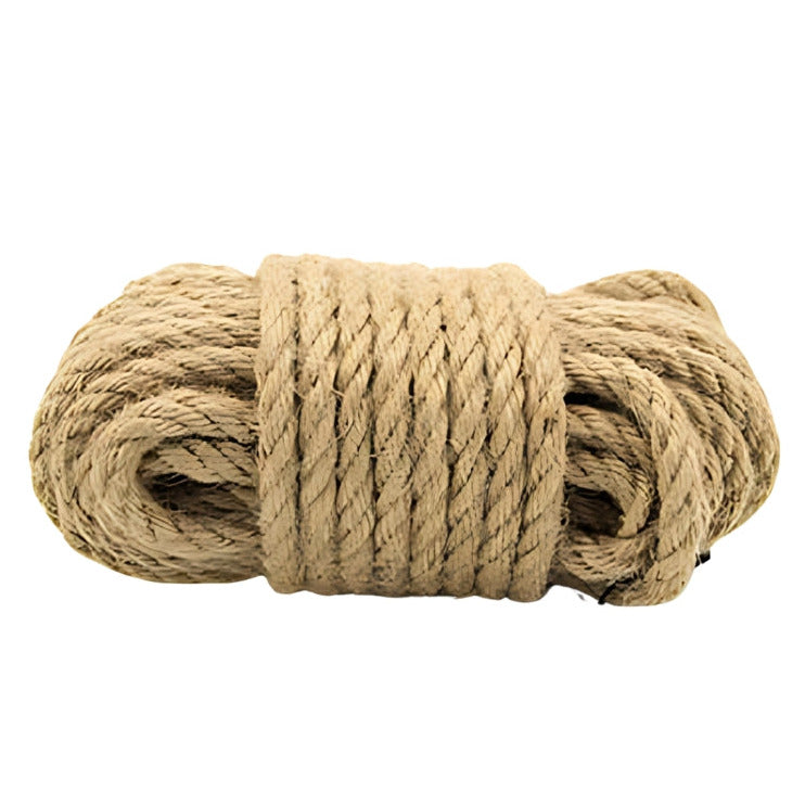 Coiled rope on a white background