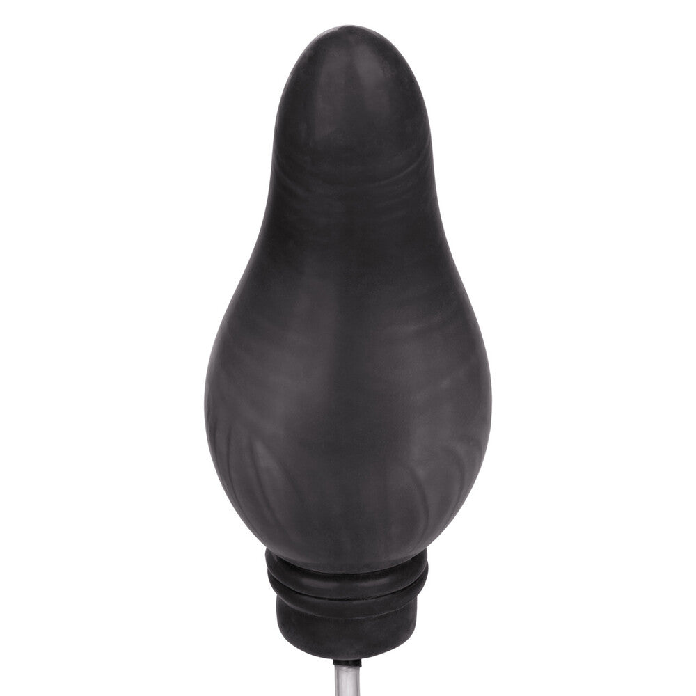 California Exotic COLT Hefty Probe Inflatable 8 Inch Dildo Butt Plug Black on a white background