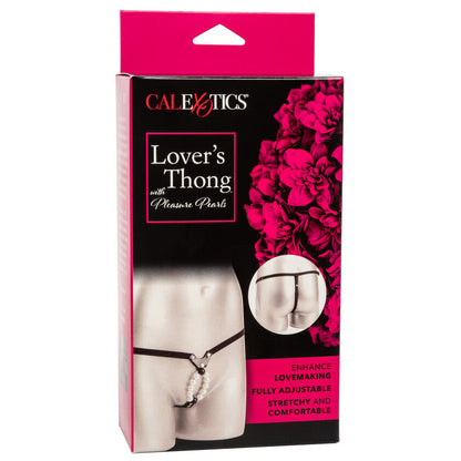 Package of 'Lover's Thong' with pleasure pearls by Calexotics on a white background
