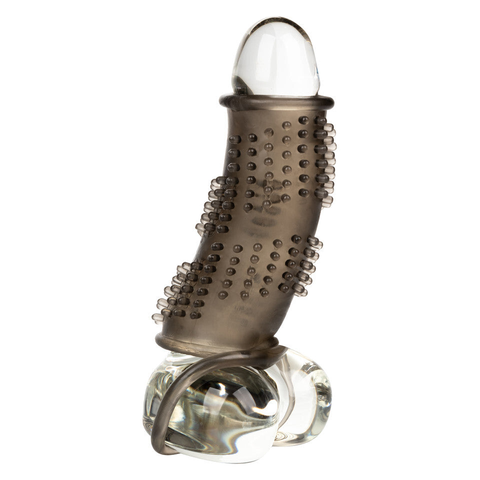 Sexual penis sleeve with textured design on a white background