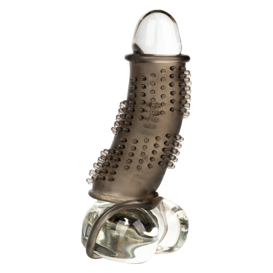 Sexual penis sleeve with textured design on a white background
