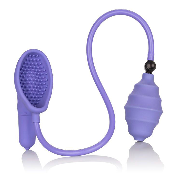 California Exotic Silicone Pro Ladies Intimate Vibrating Pussy Pump Waterproof on a white background