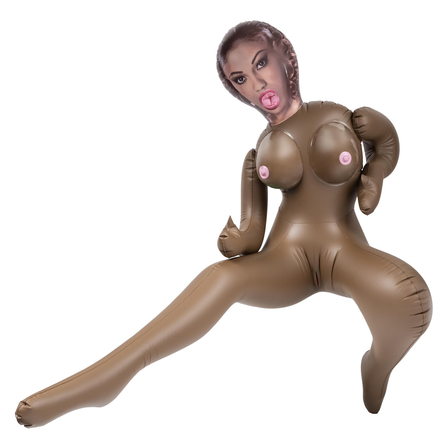 California Exotics Lacey Sexy Sista Inflatable Life Size Love Sex Doll Male Masturbator on a white backround