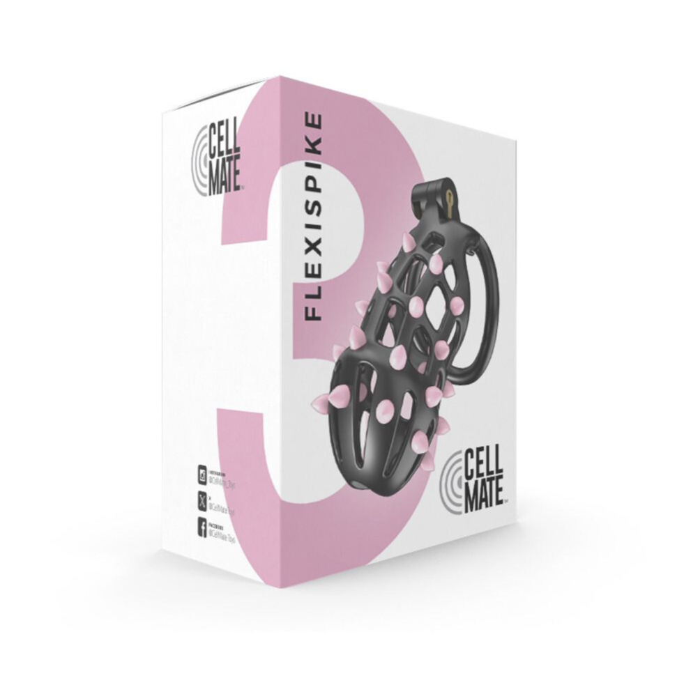 Cellmate FlexiSpike Size 3 Male Vented Chastity Cage Bondage BDSM Fetish Sissy