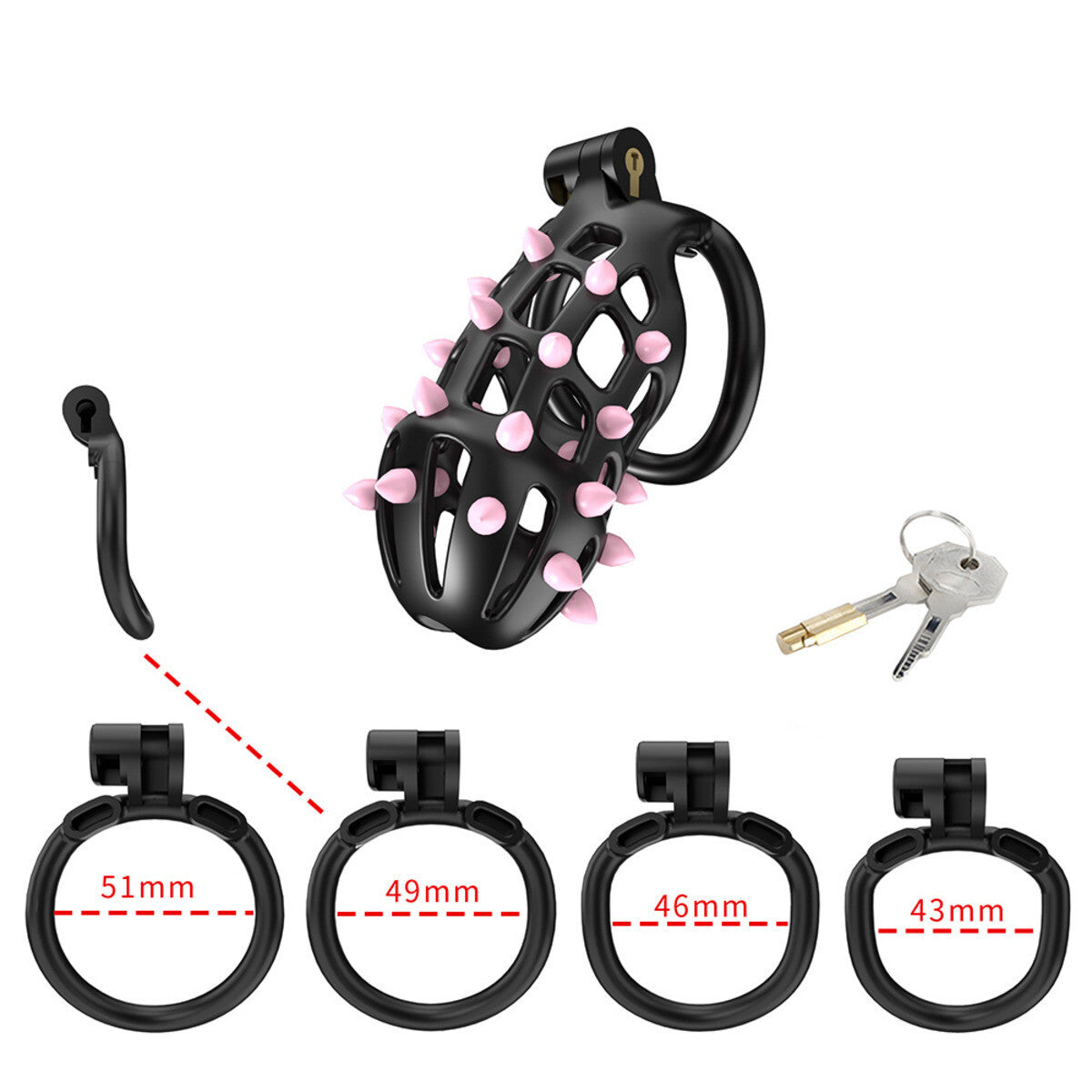 Cellmate FlexiSpike Size 3 Male Vented Chastity Cage Bondage BDSM Fetish Sissy