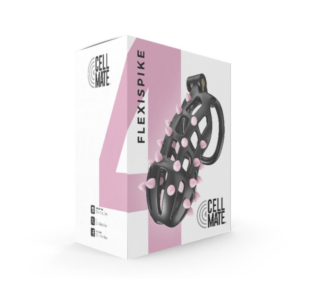 Cellmate FlexiSpike Size 4 Male Vented Chastity Cage Bondage BDSM Fetish Sissy