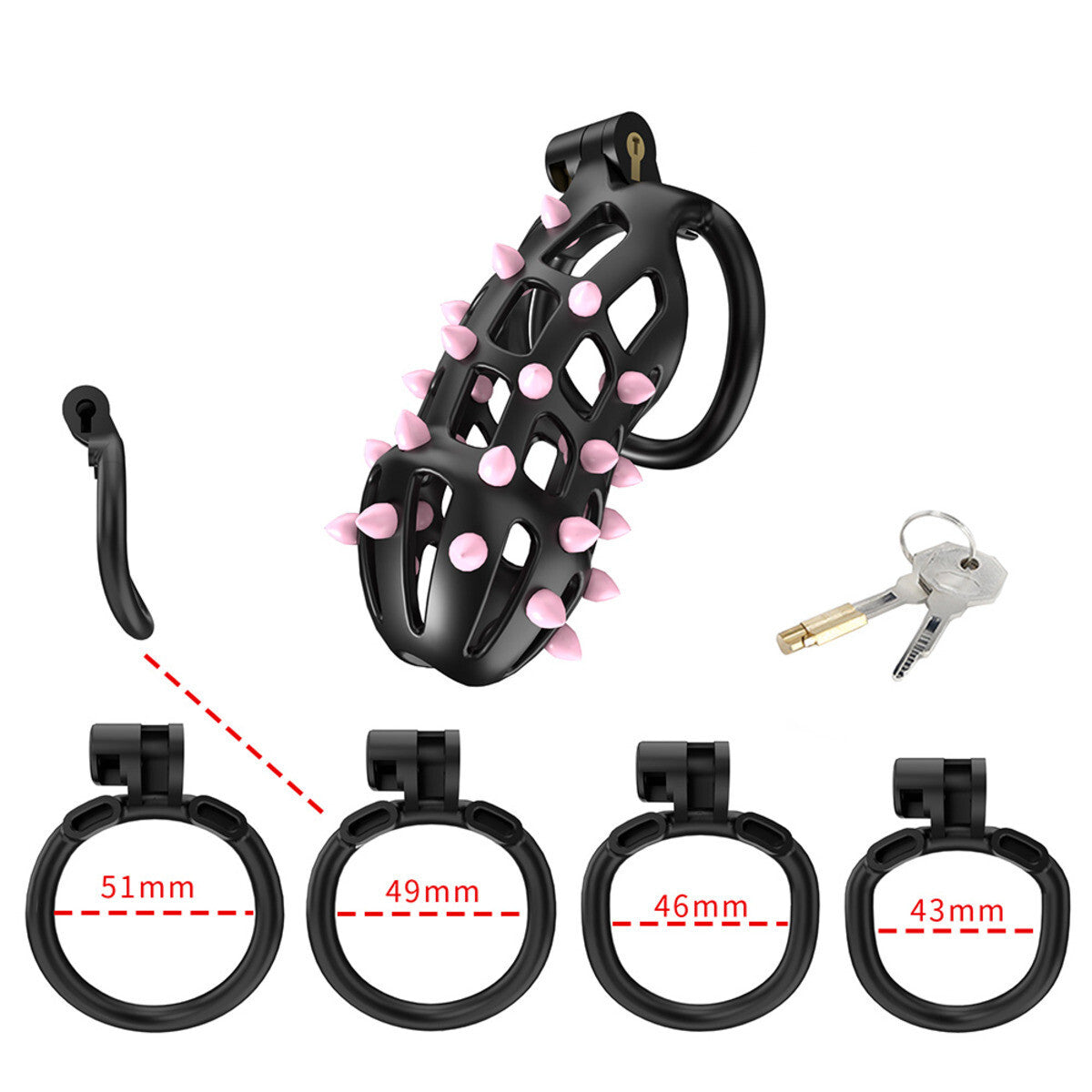Cellmate FlexiSpike Size 4 Male Vented Chastity Cage Bondage BDSM Fetish Sissy
