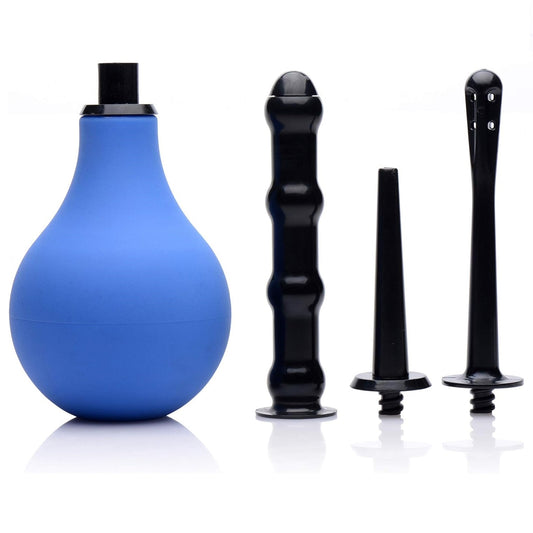 Clean Stream Premium One-Way Valve Anal Douche Enema Set 225ml Capacity