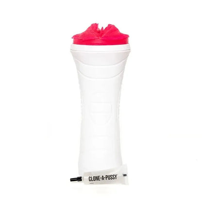 White and pink product with 'Clone-A-Pussy' branding on a white background