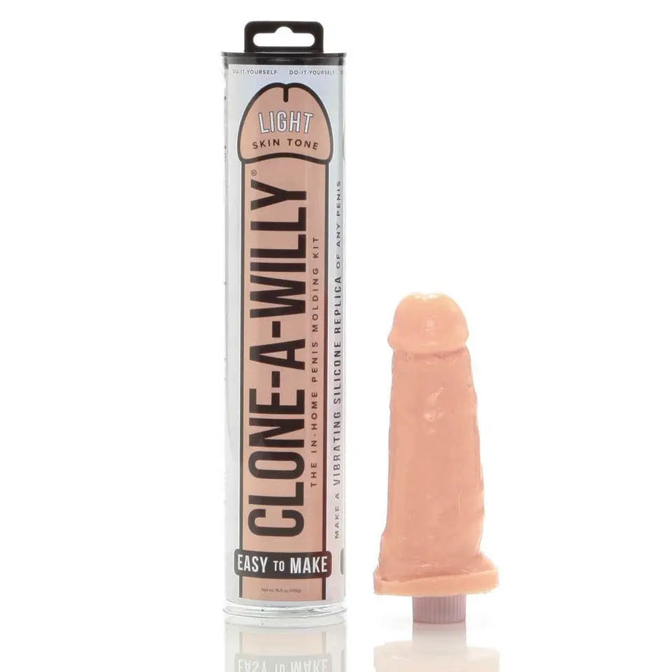 Clone-A-Willy product with packaging on a white background
