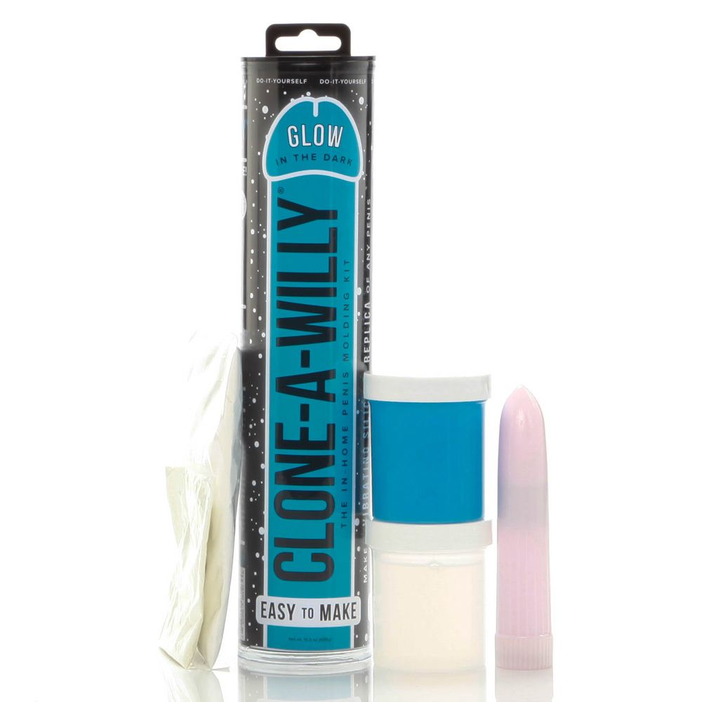 Clone-A-Willy product with packaging on a white background