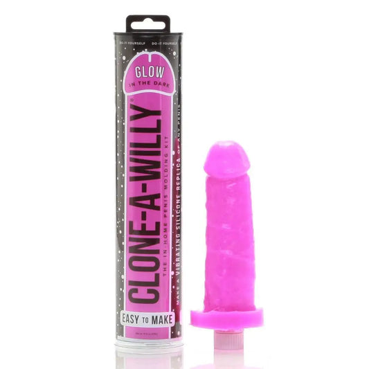 PinkClone-A-Willy product with packaging on a white background