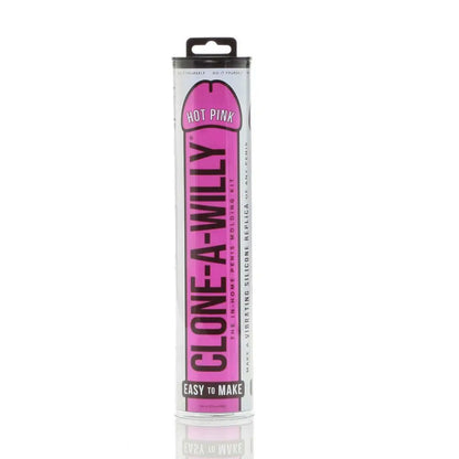 Pink packaging of 'Clone-A-Willy' on a white background