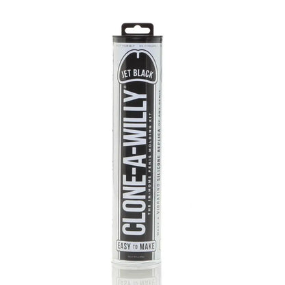 Clone-A-Willy Jet Black Penis Moulding Dildo Vibrator DIY Kit Silicone on a white background