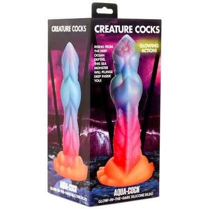 Boxed Aqua-Cock with glowing action packaging on a white background