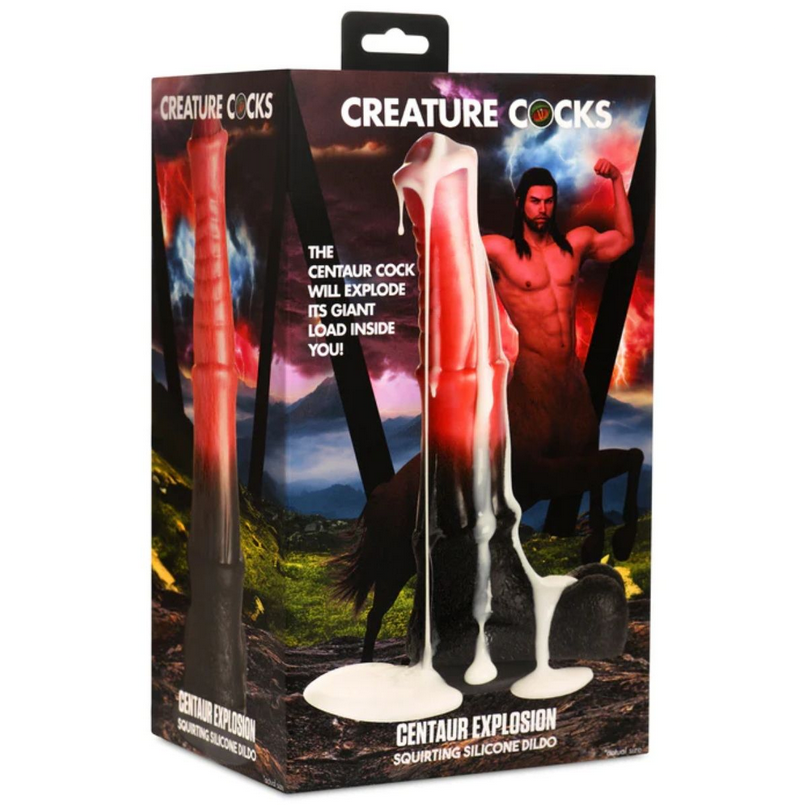 Product packaging for 'Creature Cocks' with a muscular figure and product depiction.