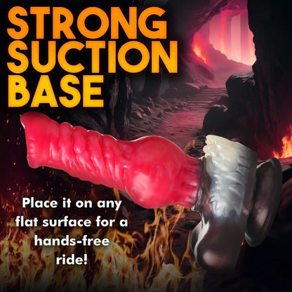 dildo with text about a 'Strong Suction Base' in a fantasy setting.