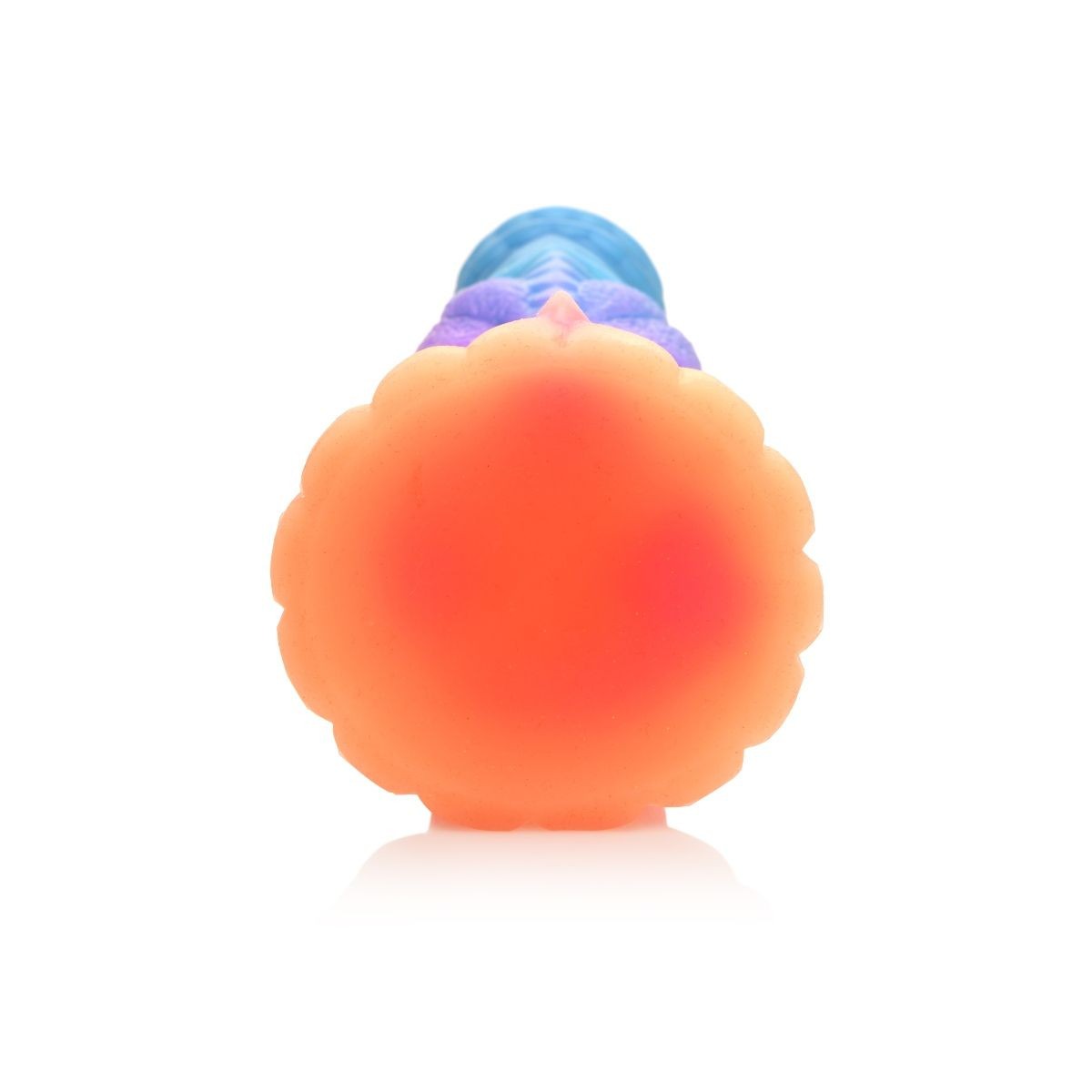 Colorful dildo with gradient colors on a white background