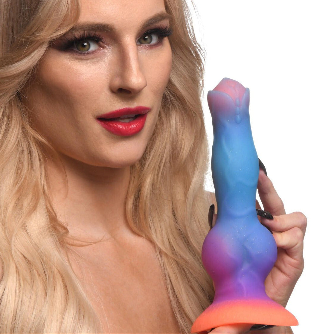 Creature Cocks Glow in the Dark Silicone Alien Space Cock Roleplay Suction Dildo