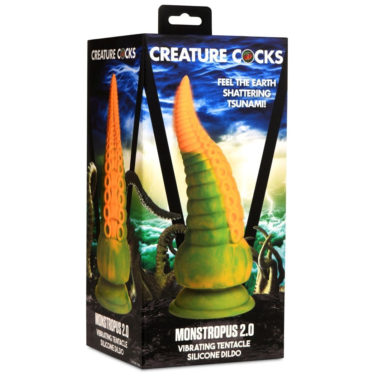 Boxed product with 'Creature Cocks' branding and colorful design