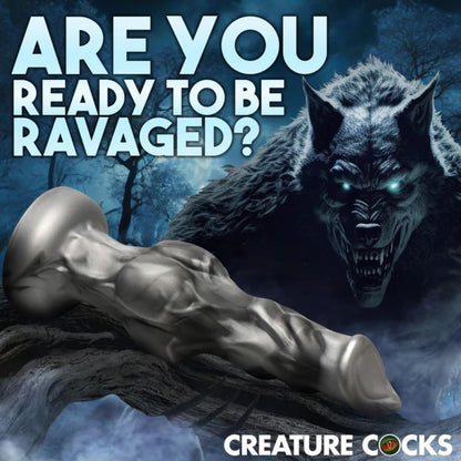 Monster with glowing eyes and text 'Are you ready to be ravaged?' in a dark forest setting.