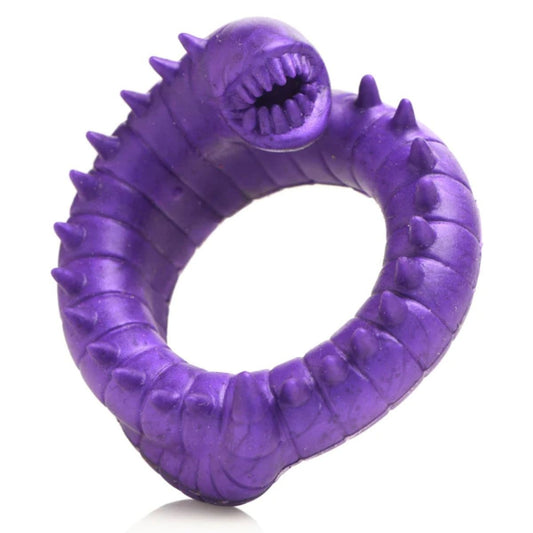 Purple textured ring on a white background