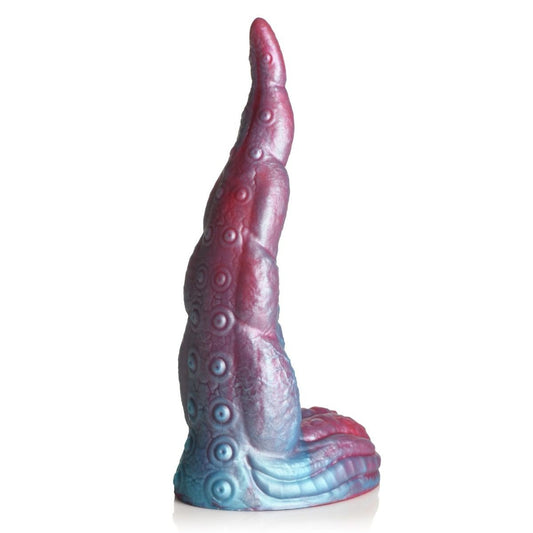 Colorful squid-like dildo on a white background