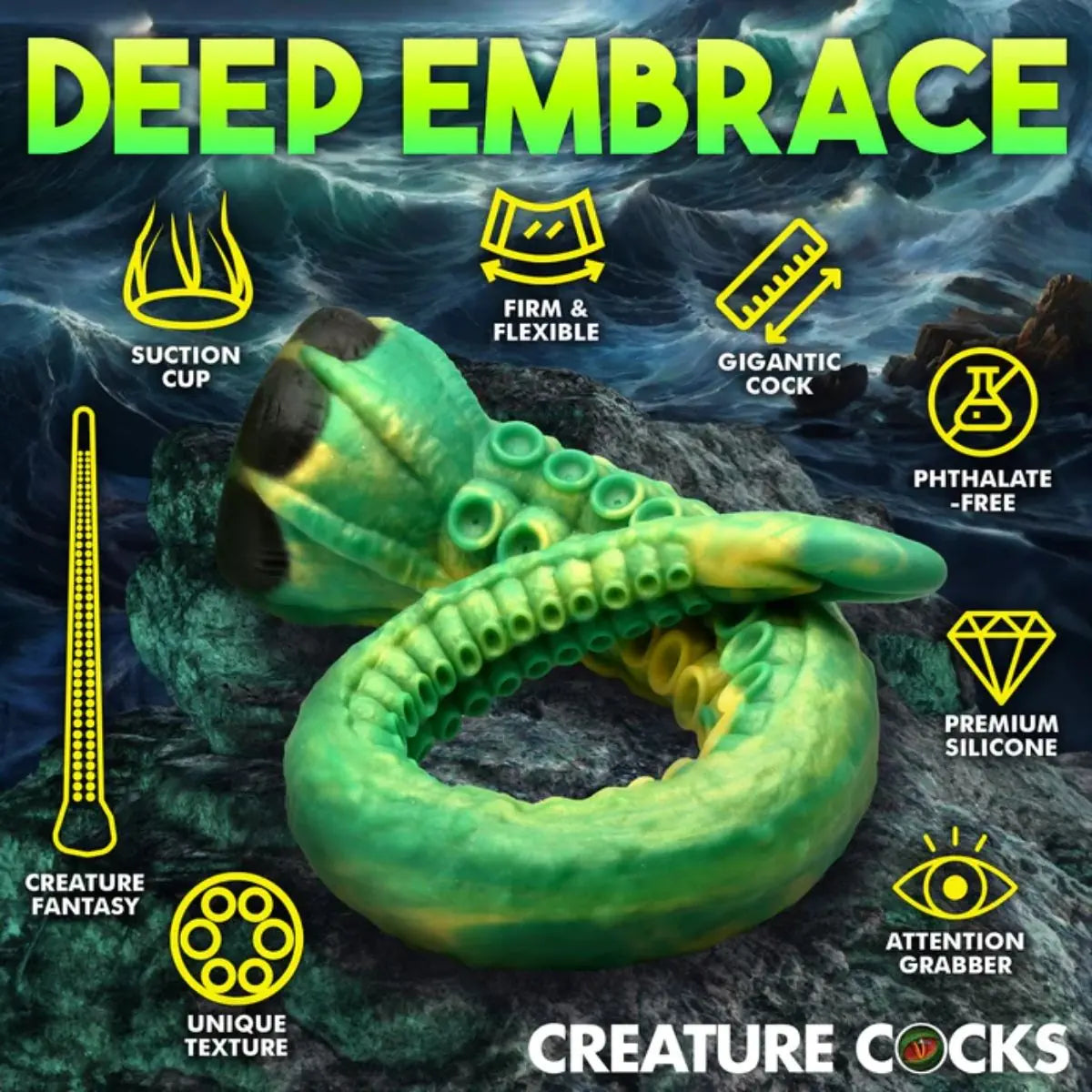 Creature Cocks Titan Tentacle Extra Long Silicone Fantasy Dildo 22.5 Inch