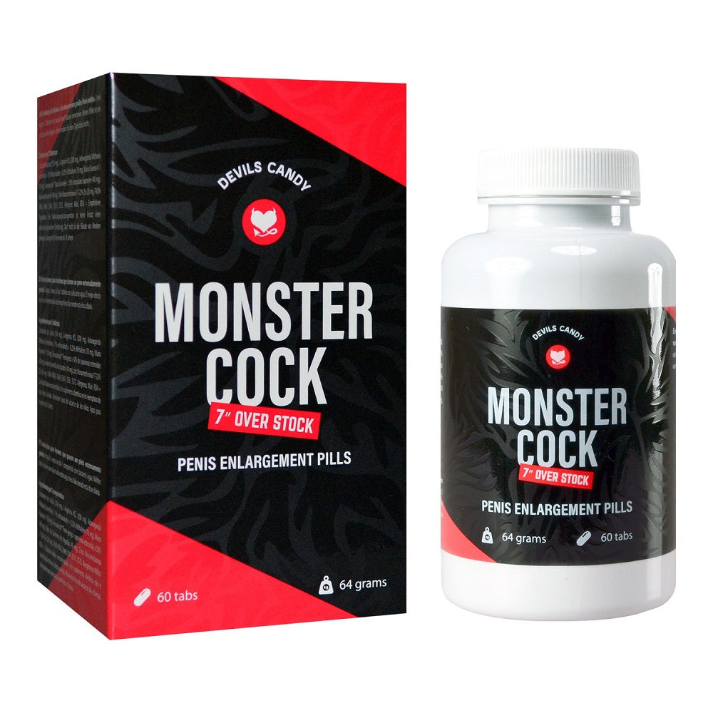 Devils Candy Monster Cock Penis Enlargement Pills 60 Pack on a white background