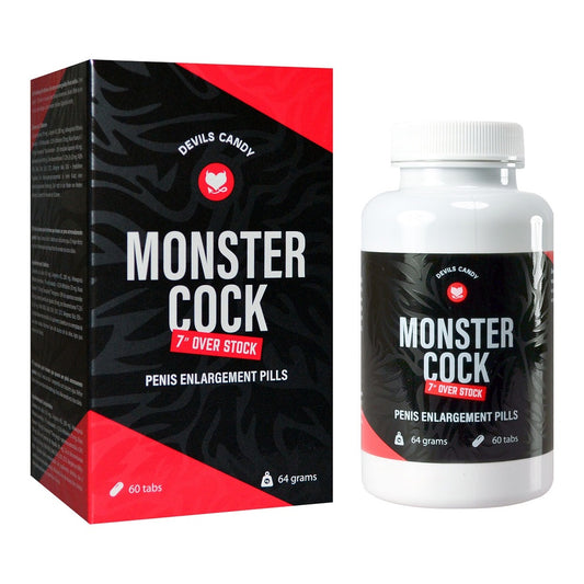 Devils Candy Monster Cock Penis Enlargement Pills 60 Pack on a white background