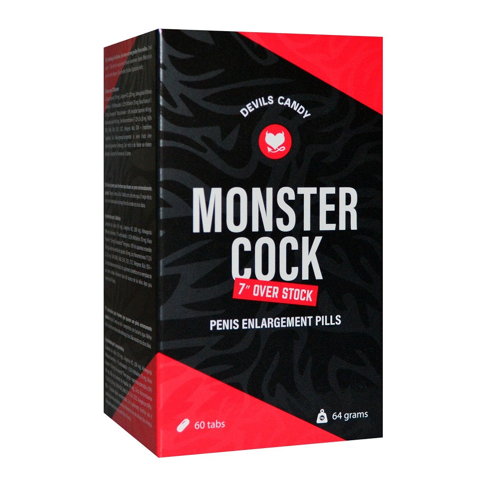 Devils Candy Monster Cock Penis Enlargement Pills 60 Pack on a white background