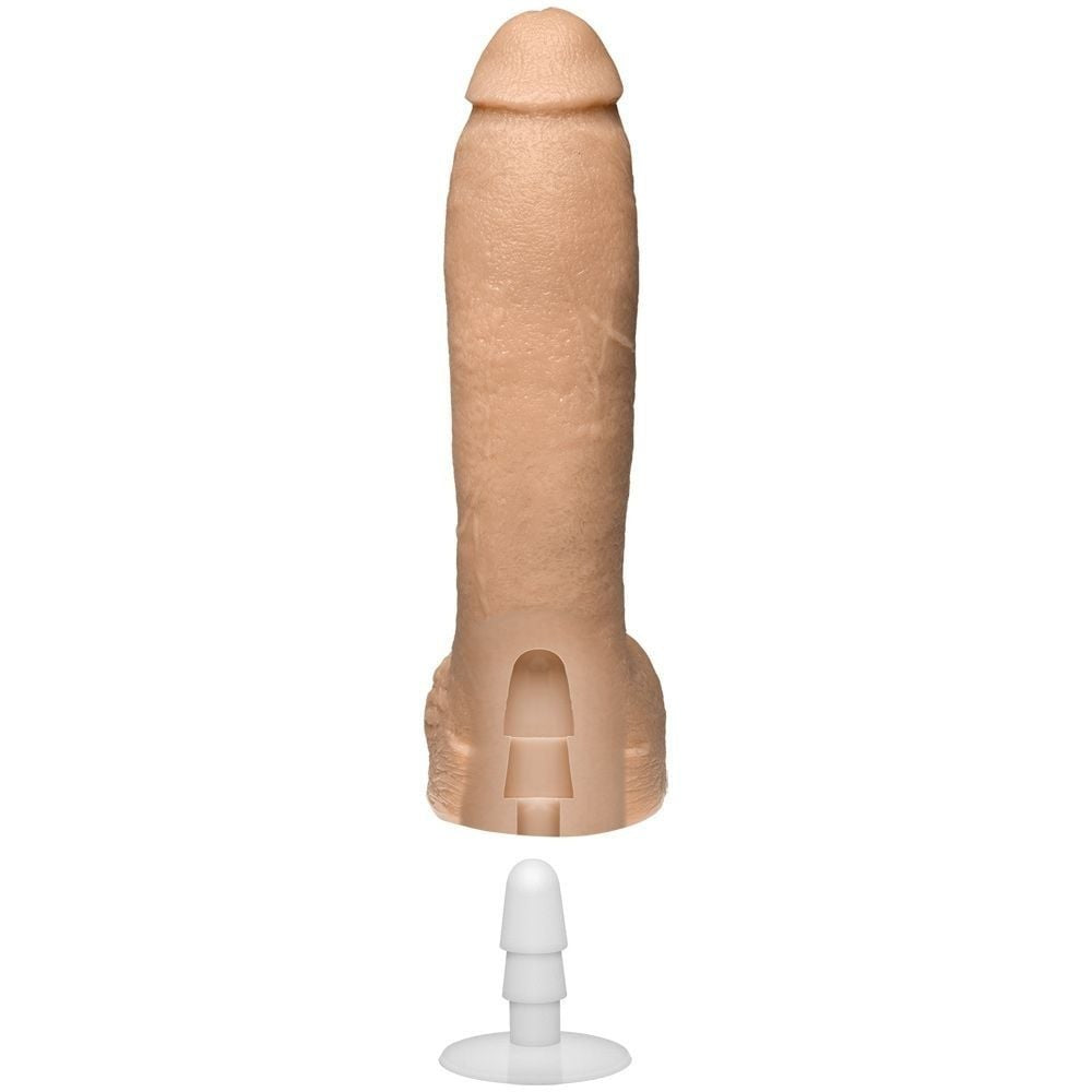 Doc Johnson Jeff Stryker Realistic Cock Strap-On Vac-U-Lock Suction Cup Dildo on a white background