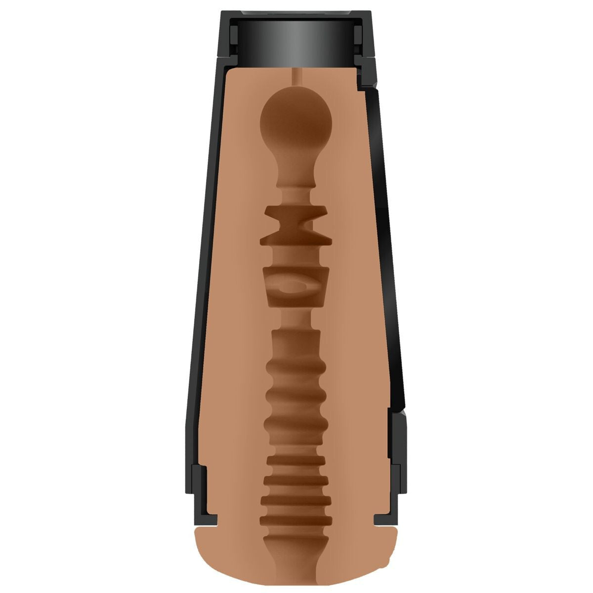 Brown masturbator on a white background
