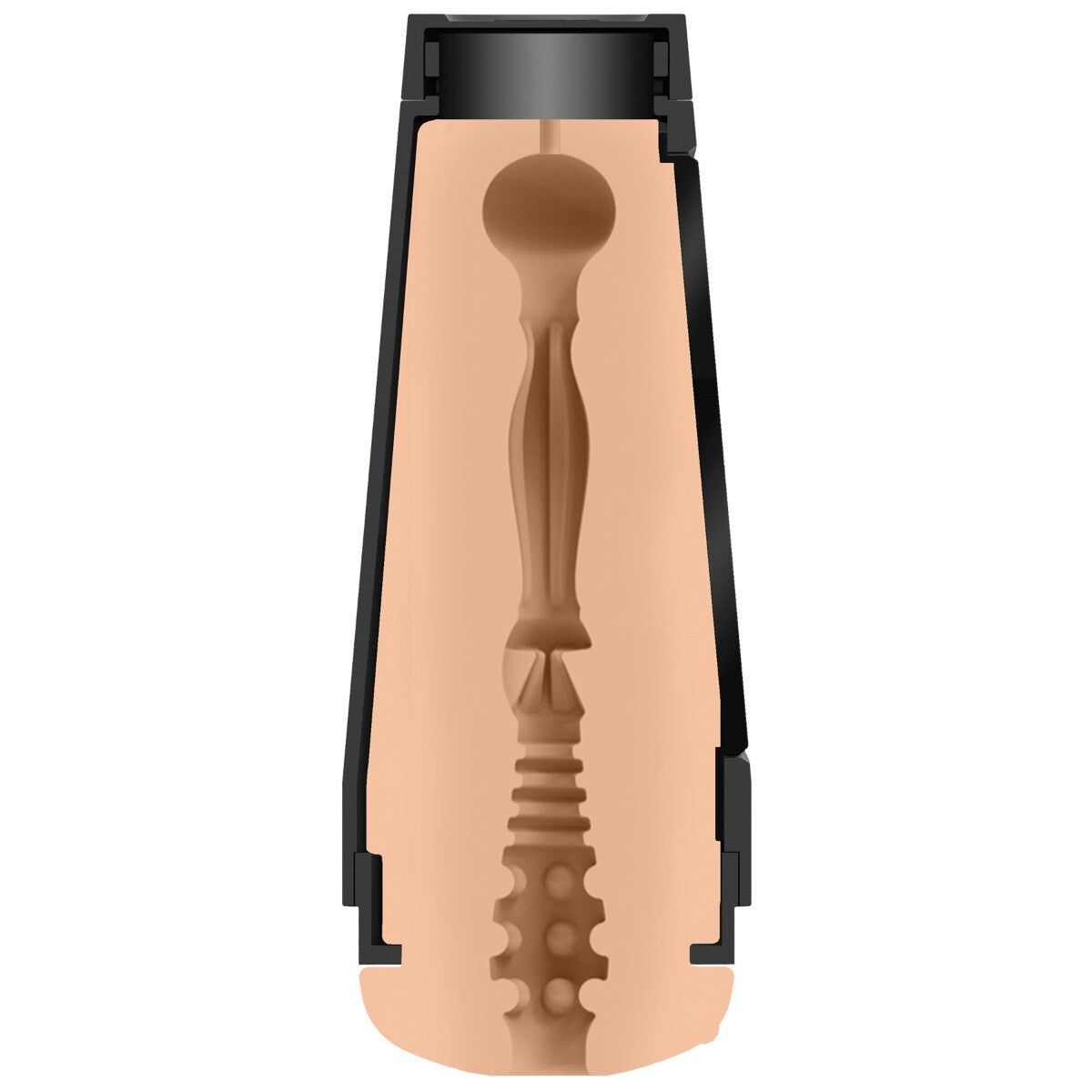 Masturbator with a black case on a white background