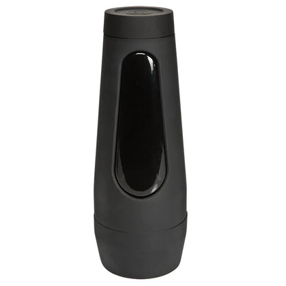 Black sex toy case on a white background