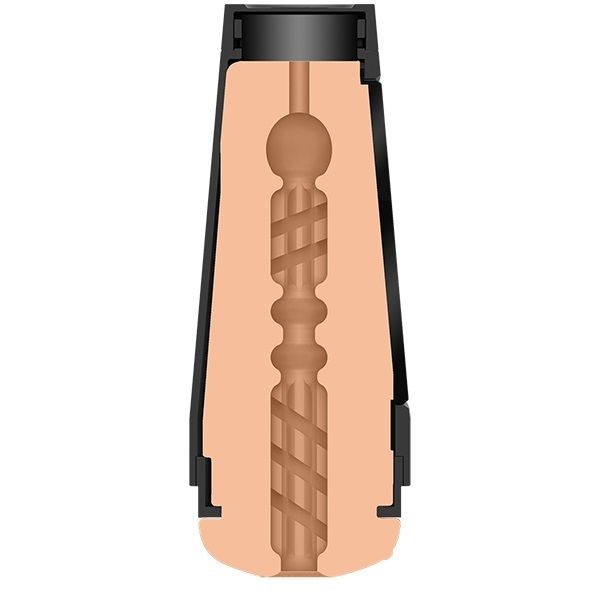 Close-up of a masturbator with a textured design on a white background