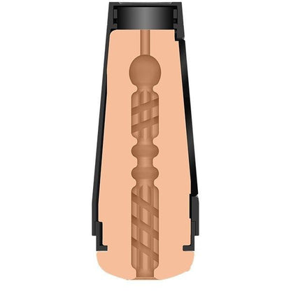 Close-up of a masturbator with a textured design on a white background