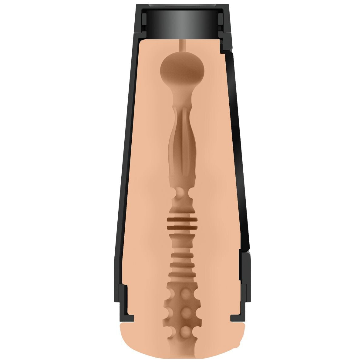 Masturbator with a black case on a white background