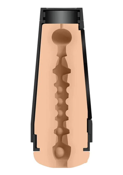 Masturbator with a black case on a white background