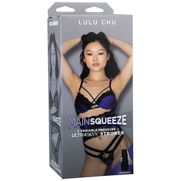 Lulu Chu MainSqueeze product packaging with a model wearing lingerie.