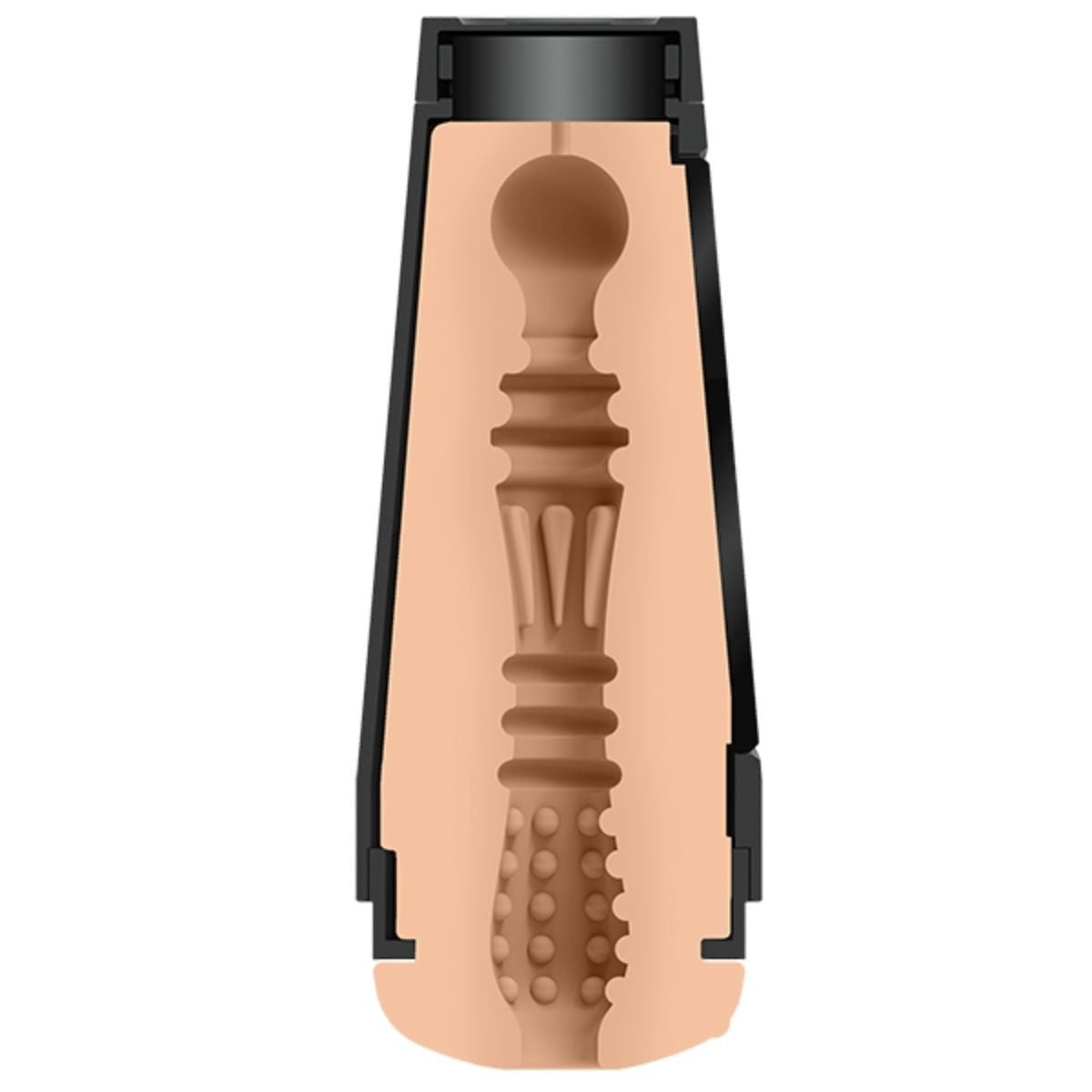 masturbator with beige body on a white background