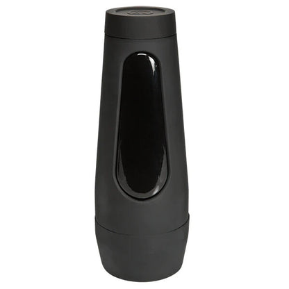 Black sex toy case on a white background