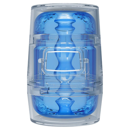 Blue masturbator on a white background