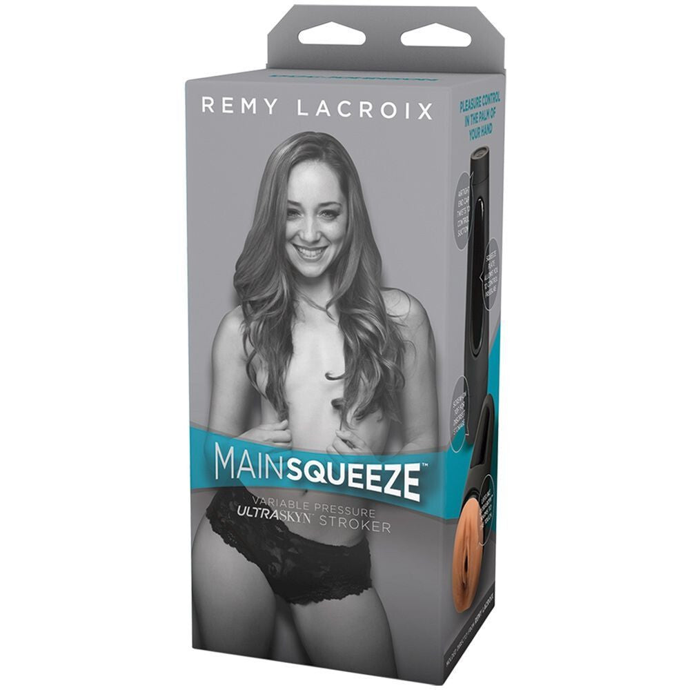 Box of Remy Lacroix MainSqueeze product with a woman's face on the packaging.