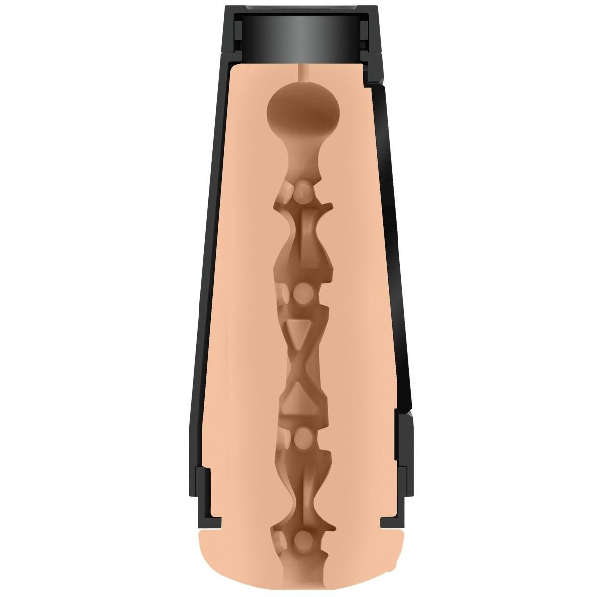 sex toy with intricate textures on a white background