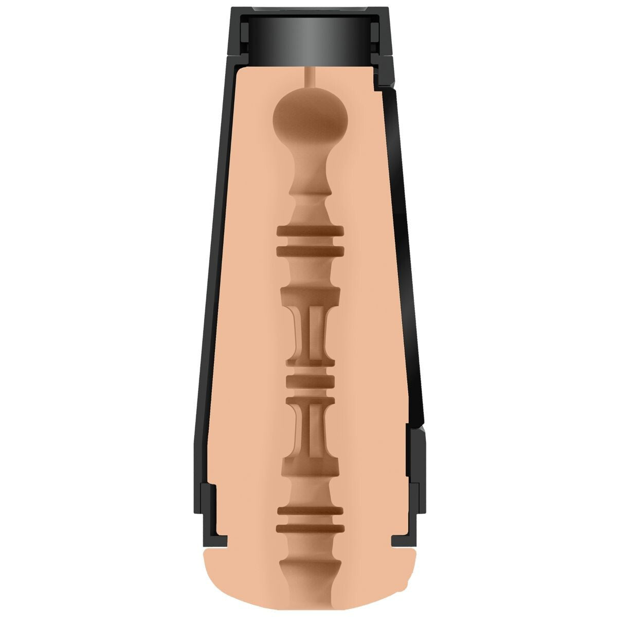sex toy with a black case on a white background