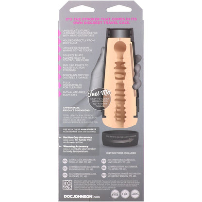 Product packaging for a wooden tool with text on a white background