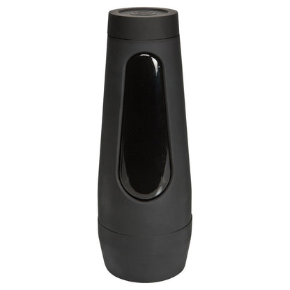 Black masturbator case on a white background